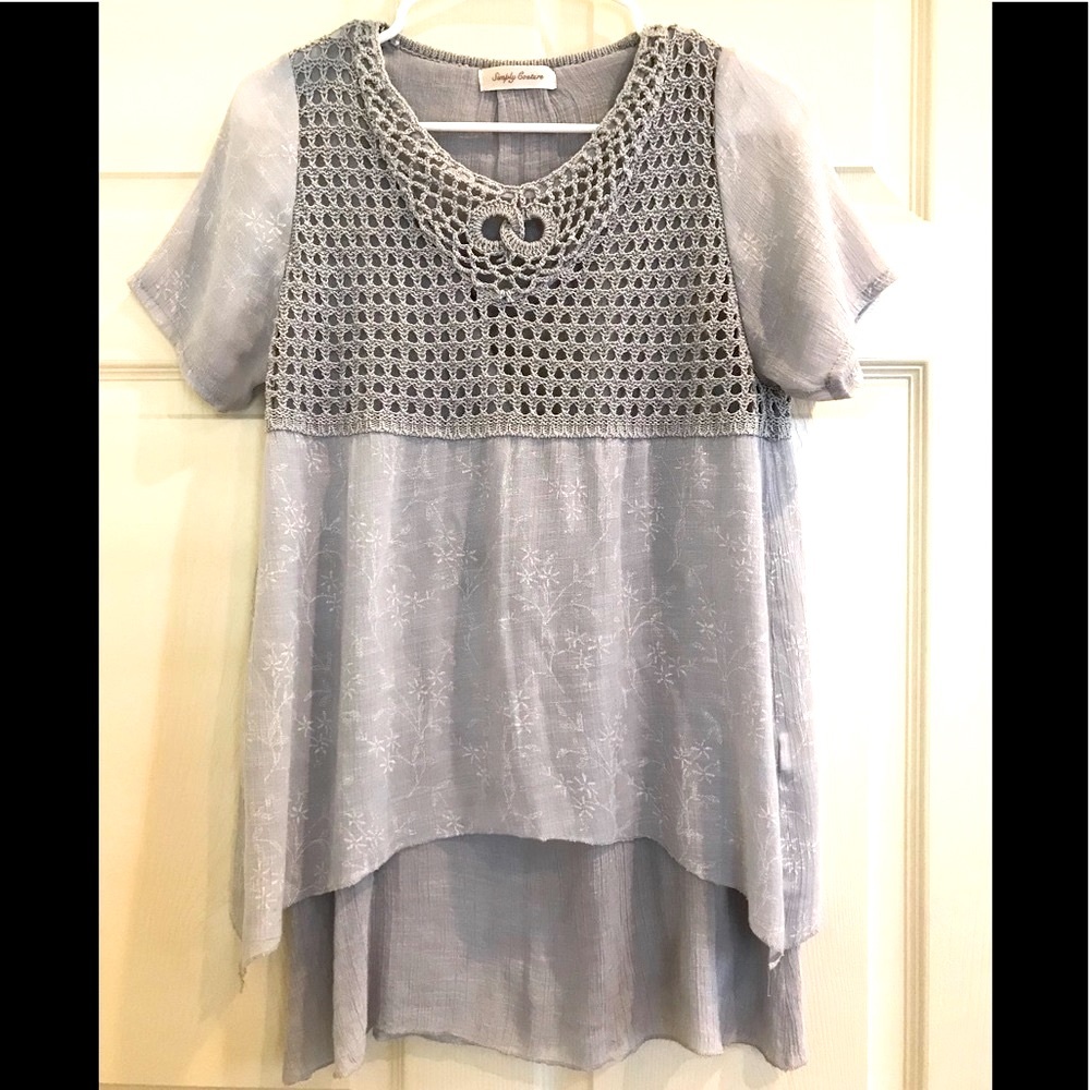 SIMPLY COUTURE layered Short Sleeve Top